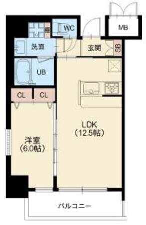 堺筋本町駅 徒歩5分 13階の物件間取画像